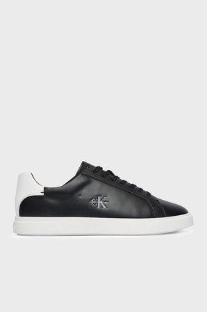 Calvin Klein Deri Logolu Sneaker Ayakkabı HW0HW032950GM Bayan AYAKKABI HW0HW03295 0GM SİYAH
