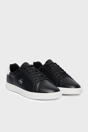 Calvin Klein Deri Logolu Sneaker Ayakkabı HW0HW032950GM Bayan AYAKKABI HW0HW03295 0GM SİYAH