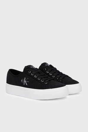 Calvin Klein Deri Karışımlı Logolu Sneaker Ayakkabı HW0HW03088BEH Bayan AYAKKABI HW0HW03088 BEH SİYAH