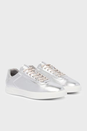 Calvin Klein Deri Logolu Sneaker Ayakkabı HW0HW03289PE6 Bayan AYAKKABI HW0HW03289 PE6 GRİ