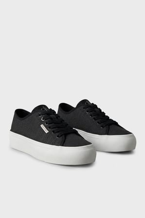 Calvin Klein Logolu Platform Sneaker Ayakkabı HW0HW03265BEH Bayan AYAKKABI HW0HW03265 BEH SİYAH