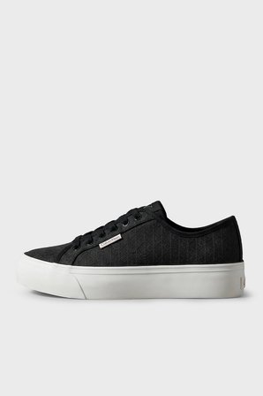 Calvin Klein Logolu Platform Sneaker Ayakkabı HW0HW03265BEH Bayan AYAKKABI HW0HW03265 BEH SİYAH