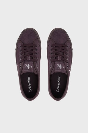 Calvin Klein Deri Karışımlı Logolu Sneaker Ayakkabı HW0HW03088VH2 Bayan AYAKKABI HW0HW03088 VH2 MÜRDÜM