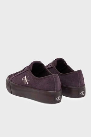 Calvin Klein Deri Karışımlı Logolu Sneaker Ayakkabı HW0HW03088VH2 Bayan AYAKKABI HW0HW03088 VH2 MÜRDÜM