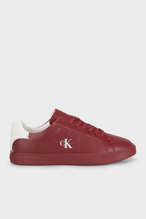 Calvin Klein Deri Logolu Sneaker Ayakkabı HW0HW032950KT Bayan AYAKKABI HW0HW03295 0KT BORDO