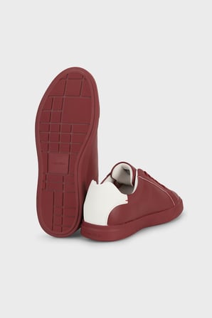 Calvin Klein Deri Logolu Sneaker Ayakkabı HW0HW032950KT Bayan AYAKKABI HW0HW03295 0KT BORDO