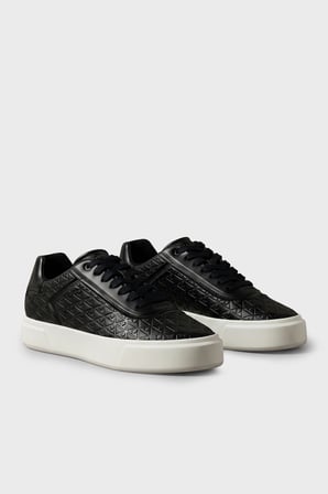 Calvin Klein Logolu Sneaker Ayakkabı Erkek AYAKKABI HM0HM02132 00W SİYAH-EKRU