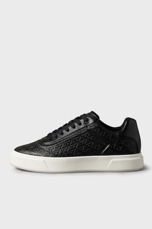 Calvin Klein Logolu Sneaker Ayakkabı Erkek AYAKKABI HM0HM02132 00W SİYAH-EKRU