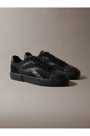 Erkek Vulc Laceup Stripe Mix Deri Sneaker