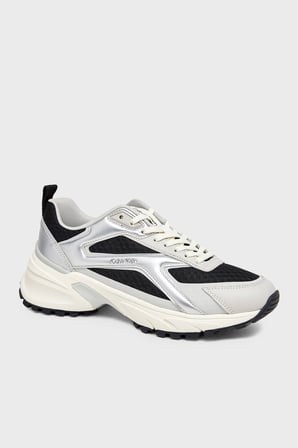 Calvin Klein Süet Logolu Sneaker Ayakkabı HW0HW0314001R Bayan AYAKKABI HW0HW03140 01R SİYAH