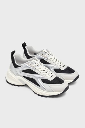 Calvin Klein Süet Logolu Sneaker Ayakkabı HW0HW0314001R Bayan AYAKKABI HW0HW03140 01R SİYAH