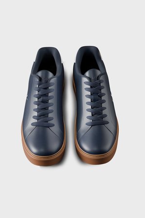Calvin Klein Deri Logolu Sneaker Ayakkabı YM0YM014350ZV Erkek AYAKKABI YM0YM01435 0ZV LACİVERT-KAHVE