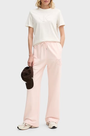 Calvin Klein % 100 Pamuk Regular Fit Logolu T Shirt LV047G829GYAS Bayan T SHİRT LV047G829G YAS KREM