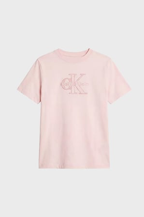 Calvin Klein % 100 Pamuk Regular Fit Logolu T Shirt Bayan T SHİRT LV047G829G VG3 PUDRA