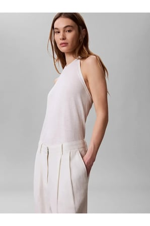 LINEN BLEND WIDE LEG, YAS Kadın Beyaz Pantolon