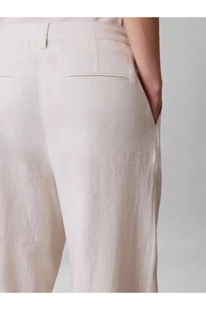 LINEN BLEND WIDE LEG, YAS Kadın Beyaz Pantolon
