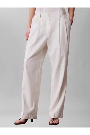LINEN BLEND WIDE LEG, YAS Kadın Beyaz Pantolon