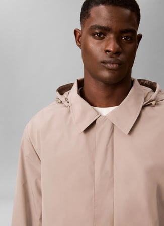 Calvin Klein Bej Erkek Ceket LV04LG505GHMT_LS RELAXED TECH NYLO