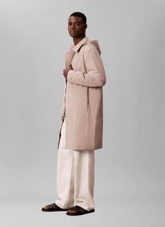 Calvin Klein Bej Erkek Ceket LV04LG505GHMT_LS RELAXED TECH NYLO