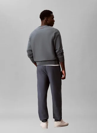 Calvin Klein Jeans Gri Erkek Baskılı Sweatpant LV04LG216GCEG PREMIUM TERRY GRAPHI