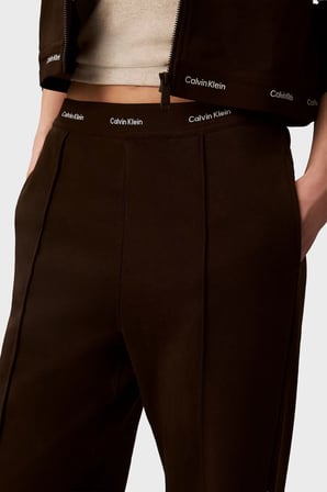 Calvin Klein Logolu Bel Detaylı Geniş Paça Pantolon LV047G253GTO2 Bayan PANTOLON LV047G253G TO2 KAHVE