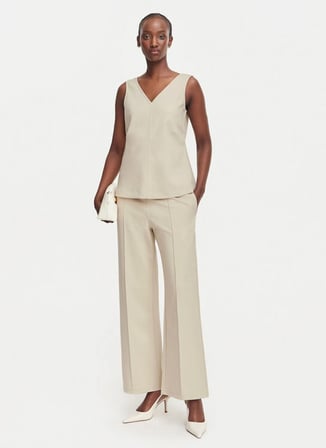 Calvin Klein Ekru Kadın Pantolon LV044G210G2F2