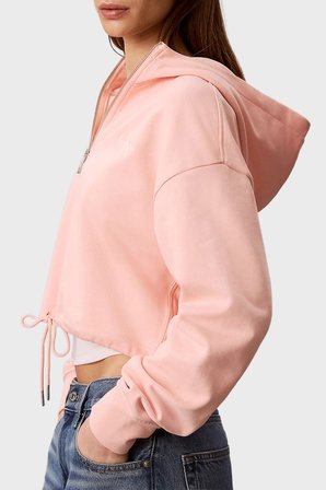Calvin Klein % 100 Pamuk Logolu Relaxed Fit Sweat LV047G203G4TJ Bayan SWEAT LV047G203G 4TJ ŞEFTALİ