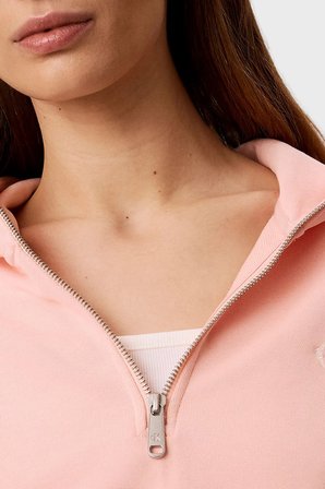 Calvin Klein % 100 Pamuk Logolu Relaxed Fit Sweat LV047G203G4TJ Bayan SWEAT LV047G203G 4TJ ŞEFTALİ