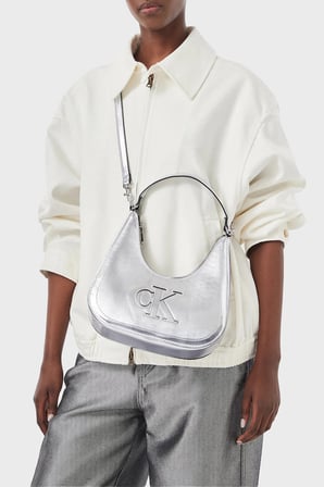 Calvin Klein Logolu Çıkarılabilir Askılı Çanta LV04F3897G3JH Kadın ÇANTA LV04F3897G 3JH GÜMÜŞ