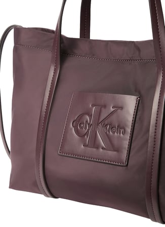 Calvin Klein Bordo Kadın Tote Çanta NYLON SMALL TOTE CROSSBODY
