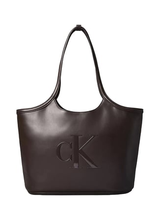Calvin Klein Kahverengi Kadın Tote Çanta BOLD CK SHOPPER