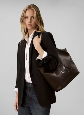 Calvin Klein Kahverengi Kadın Tote Çanta BOLD CK SHOPPER
