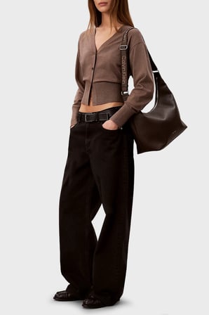 Calvin Klein Logolu Ayarlanabilir Omuz Askılı Çanta LV04F3891GBAL Kadın ÇANTA LV04F3891G BAL KAHVE