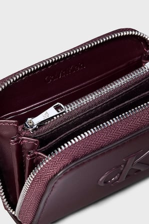 Calvin Klein Logolu Fermuarlı Cüzdan LV04F1154GBAP Kadın CÜZDAN LV04F1154G BAP BORDO