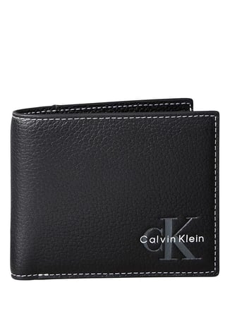 Calvin Klein Siyah Erkek Cüzdan BOLD PEBBLE BILLFOLD W/ COIN