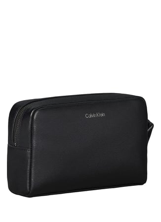 Calvin Klein Siyah Erkek Traş Çantası EMBLEM HW POUCH W/ HANDLE