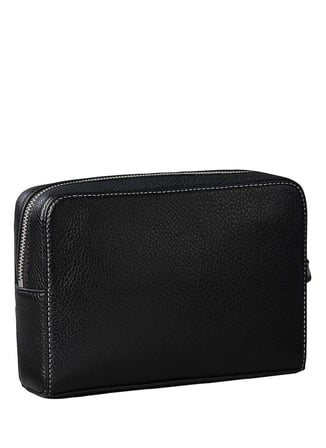 Calvin Klein Siyah Erkek Traş Çantası BOLD PEBBLE POUCH W/ HANDLE