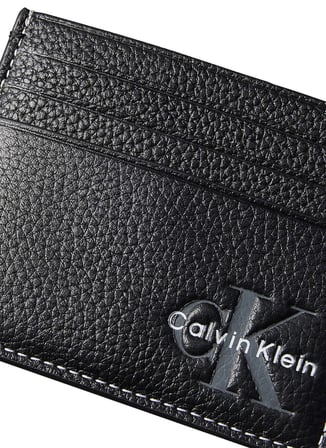 Calvin Klein Siyah Erkek Kartlık BOLD PEBBLE CARDHOLDER