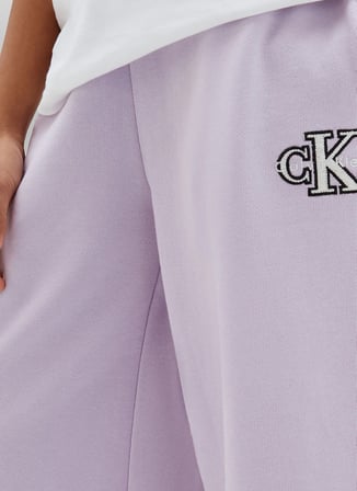 Calvin Klein Lila Erkek Çocuk Regular Fit Sweatpant LVCKTJC36GVFJ-MONOLOGO SWEATPANTS