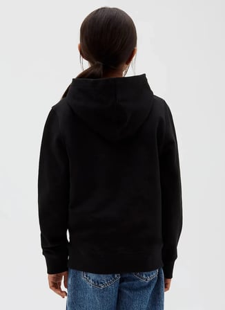 Calvin Klein Siyah Erkek Çocuk Regular Fit Sweatshirt LV1CKTJB08BEH- MONOLOGO HOODIE