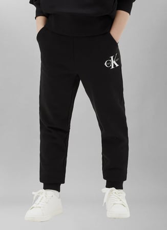 Calvin Klein Siyah Erkek Çocuk Baskılı Sweatpant LV1CKTJC08BEH-MONOLOGO SWEATPANTS