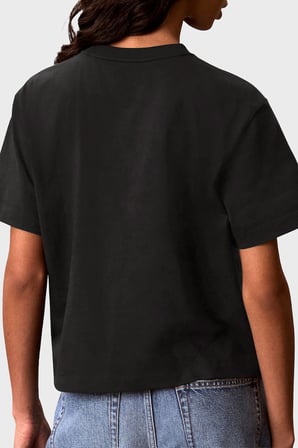 Calvin Klein Pamuklu Logolu Bisiklet Yaka T Shirt LV047G826GUB1 Kadın T SHİRT LV047G826G UB1 SİYAH