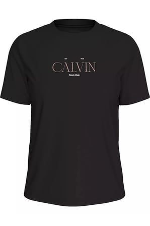 Kadın Normal Kalıp Logo Baskılı Pamuklu Kısa Kollu Siyah T-Shirt