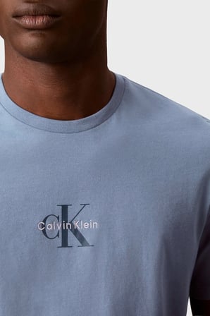 Calvin Klein Pamuklu Regular Fit Bisiklet Yaka T Shirt LV04RB866GC4I Erkek T SHİRT LV04RB866G C4I MAVİ