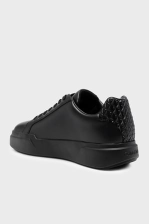 Calvin Klein Logolu Deri Sneaker Ayakkabı HM0HM023010GJ Erkek AYAKKABI HM0HM02301 0GJ SİYAH