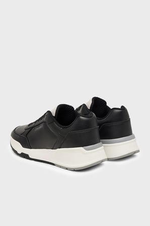 Calvin Klein Logolu Deri Sneaker Ayakkabı HM0HM0230900Y Erkek AYAKKABI HM0HM02309 00Y SİYAH