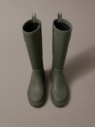 CALVIN KLEIN Kadın Marka Logolu Günlük Kullanıma Uygun Yeşil Bot & Bootie HW0HW03180 LI1