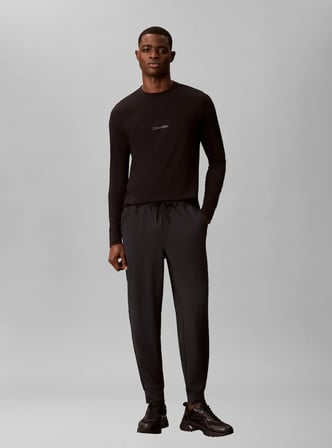 CALVIN KLEIN Erkek Marka Logolu Günlük Kullanıma Uygun SİYAH Pantolon LVGMF6P601 UB1