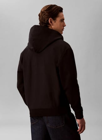 Calvin Klein Siyah Erkek Hırka LV04LH218GUB1_LS MICRO LOGO DBL  F