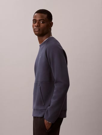 CALVIN KLEIN Erkek Marka Logolu Günlük Kullanıma Uygun MAVİ Sweatshirt LVGMF6W301 CCI